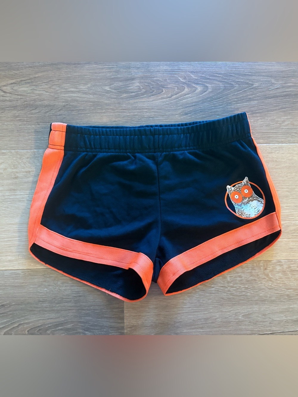 Hooters Girl Uniform Athletic Shorts Black and Orange size L